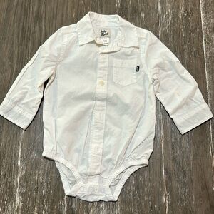 Baby Bgosh Button Down long sleeve snap crotch all in one 12 month